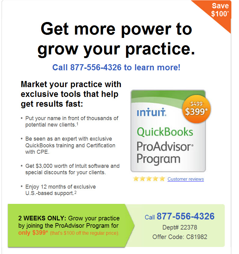 quickbooks proadvisor discounts