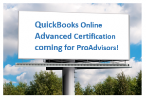 QuickBooks Online ADVANCED certification!